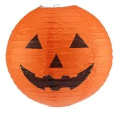 Cheap DECORATIONS Store 20 Halloween Scary Paper Pumpkin Hanging Lantern Light