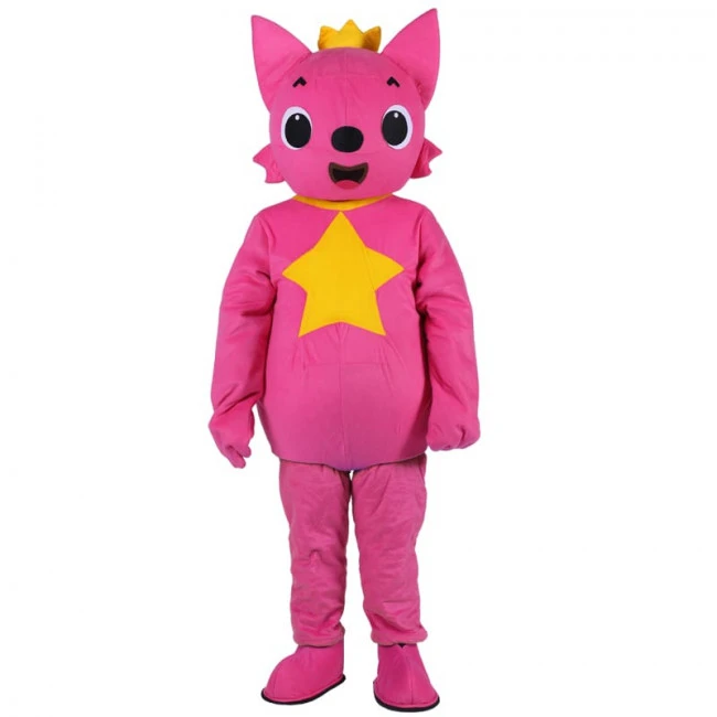 Giant Pink Fong Fox Mascot Costume 1 Giant Pink Fong Fox Mascot Costume