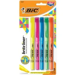 BIC HIGHLIGHTER 5 COLORS