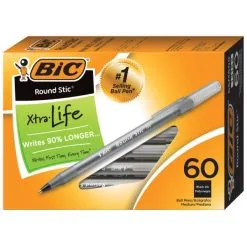 BIC PEN BOX OF 60 BLACK PENS