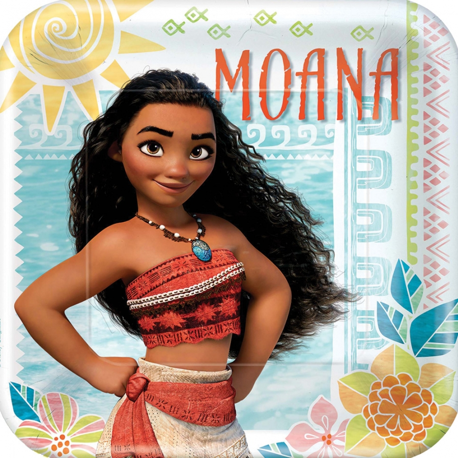 MOANA SQUARE PLATE 9IN 8 PACK 1 MOANA SQUARE PLATE 9IN 8 PACK