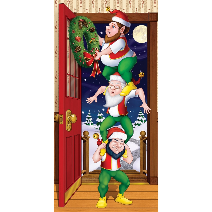 CHRISTMAS ELVES DOOR COVER 1 CHRISTMAS ELVES DOOR COVER
