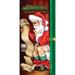 SANTA RESTROOM DOOR COVER