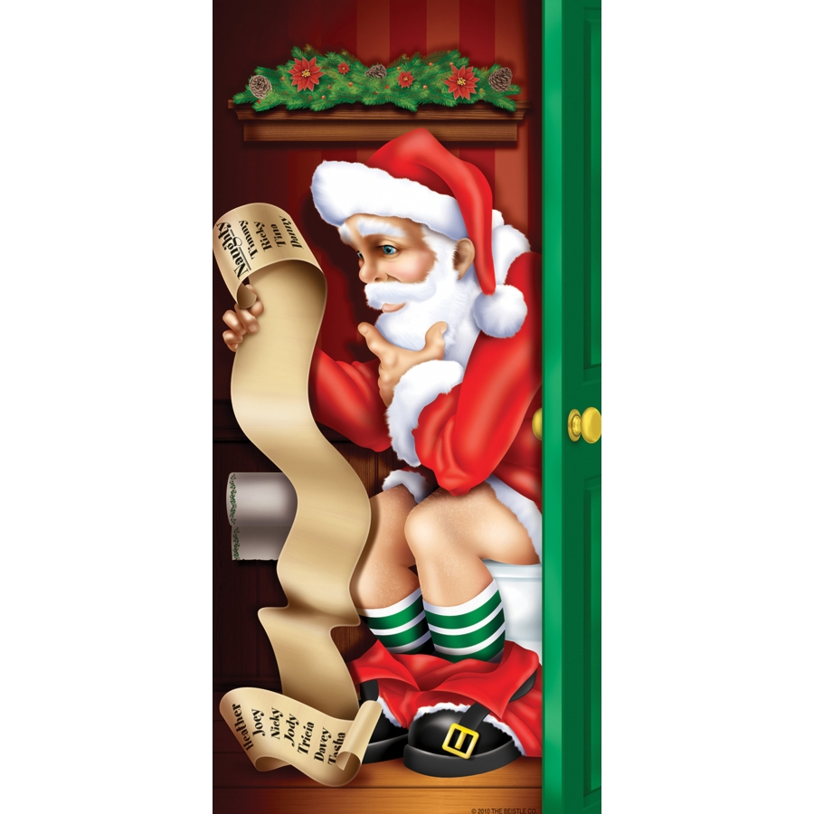 SANTA RESTROOM DOOR COVER 1 SANTA RESTROOM DOOR COVER