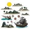 PIRATE SHIP AND ISLAND PROPS