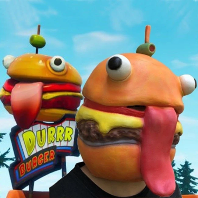 Fortnite Durrr Burger Mask Cosplay Costume 2 Fortnite Durrr Burger Mask Cosplay Costume - Image 2