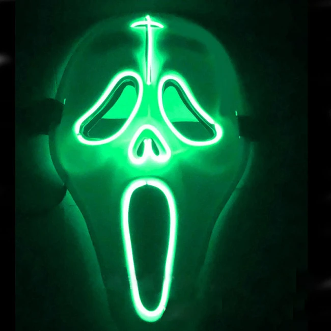 Ghostface Scream LED Costume Cosplay Party Mask 3 Ghostface Scream LED Costume Cosplay Party Mask - Image 3