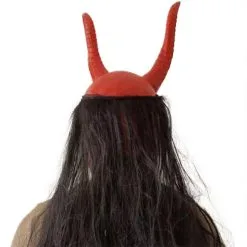 Hellboy Mask With Horns Wig Mask -Cheap DECORATIONS Store hlw mask hellboy 3