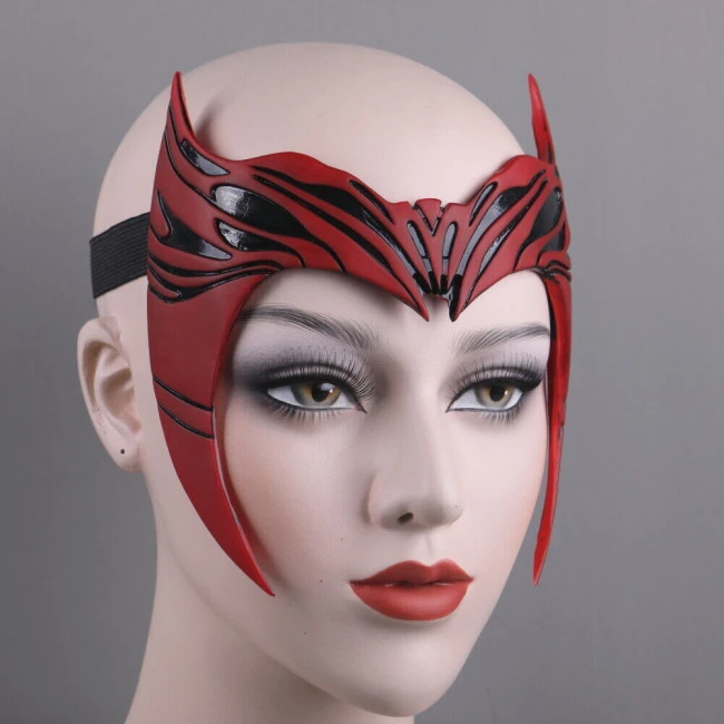 Scarlet Witch Wanda WandaVision Marvel Cosplay Mask 3 Scarlet Witch Wanda WandaVision Marvel Cosplay Mask - Image 3