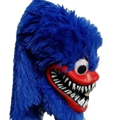 Huggy Wuggy Poppy Playtime Mask Cosplay Costume -Cheap DECORATIONS Store hlw mask wuggyblue 1