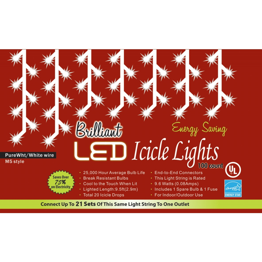 HOLIDAY LIGHTS 100L C3 ICICLE 1 HOLIDAY LIGHTS 100L C3 ICICLE