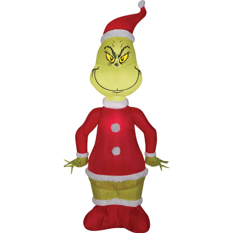 AIRBLOWN GRINCH AS SANTA SM 1 AIRBLOWN GRINCH AS SANTA SM